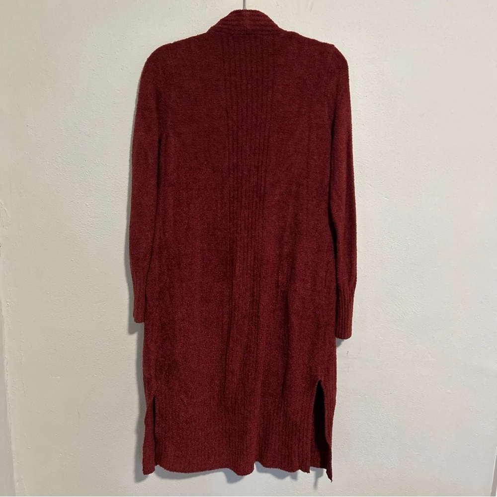 Barefoot Dreams Deep Red Open Front Cardigan - Picture 2 of 4